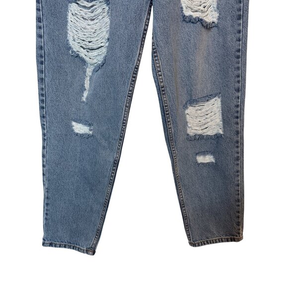 2/$30 NWT PrettyLittleThing Size 6 Distressed Blue Mom Jeans - Picture 11 of 16